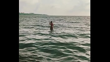 Preview 3 of Sanik Sex Videos - SugarNadya shows off her hot shape while on vacation