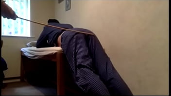 Preview 1 of Jav Porno Stepfather - Receiving 18 strokes of the cane in my pyjamas