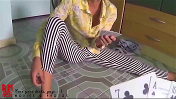 Preview 3 of Oldermom Teen - Strip poker game Poker to undress Gambling striptease poker