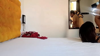 Preview 4 of Super Pron Sex Vidos - Grabo a mi padrastro mientras me ve prob&aacute_ndome ropa,  y termine con la polla dentro de mi co&ntilde_ito