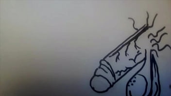 Preview 4 of Hairy Usa Milf Xxx Rough Tube - STOP MOTION COCK PORTRAIT CARTOON DRAWING OF MY COCK FROM SOFT TO HARD THEN CUMMING AND GOING BACK DOWN