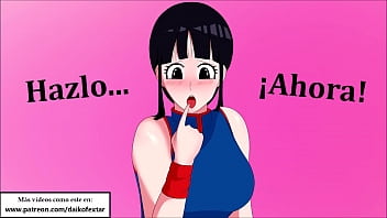 Preview 3 of Under School Desk - JOI hentai con Chichi (Milk). Ella quiere mucho semen (2 veces).