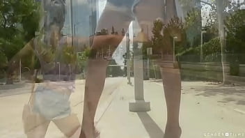 Preview 1 of S Aniline Sax - Petite TS hitchhiker lets stranger fuck her asshole
