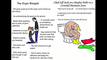 Preview 3 of Bdsm Death By Torture - Virgin blowjob VS THE CHAD SELF SUCK