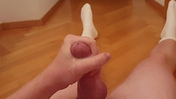 Preview 4 of Lena Tit - Jerking in white socks