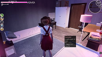 Preview 3 of Japan Chaet - My Lust Wish [SFM Hentai game] Ep.2 Student university girl naked shower