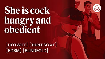 Preview 1 of Mom First Time Anal And Son Wild - Suprising my wife with a DP | Amateur wife sharing with my friend | Blindfolded wife swallows cum