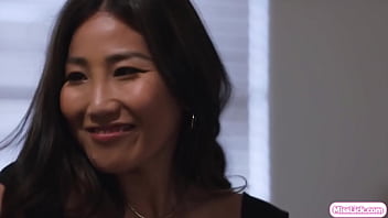 Preview 2 of Naked Shopping Mall - Petite lesbian babe fingering hairy asian best friend