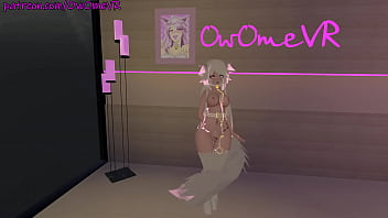 Preview 2 of Papi Dame Cono - Shy Catgirl Puts on a Show for you ️solo Masturbation in Virtual Reality [VRchat] 3d Hentai Camgirl
