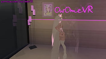 Preview 3 of Papi Dame Cono - Shy Catgirl Puts on a Show for you ️solo Masturbation in Virtual Reality [VRchat] 3d Hentai Camgirl