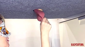 Preview 2 of Xxx Vobie - Stretching the testicles to my boyfriend,  I want the balls to hang down to the knee AnnyCandy Painboy