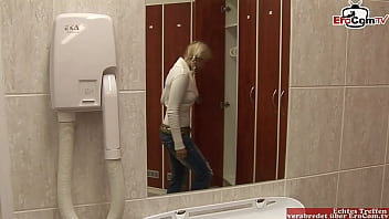 Preview 1 of Shared Men - Blonde slut with natural tits anal fucked in a spa