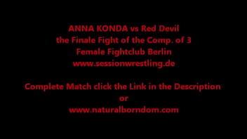 Preview 4 of Brezers Com Sex - Female Fighting / Female Wrestling Anna Konda vs Red Devil