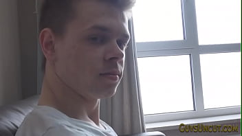 Preview 1 of Japan Aisan Sex - Bored uncut twink plays with dick