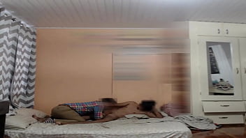 Preview 4 of Mature Lesbian Forced Teen Tits - Spy Cam - Girlfriend Hides In Wardrove While A Guy Comes Over To Suck My Dick &amp_ Eat My Ass
