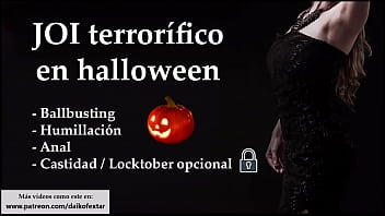 Preview 2 of Flashing Sex And Dirty - JOI terror&iacute_fico halloween. Anal,  ballbusting,  humillaci&oacute_n...
