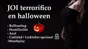 Preview 1 of Flashing Sex And Dirty - JOI terror&iacute_fico halloween. Anal,  ballbusting,  humillaci&oacute_n...
