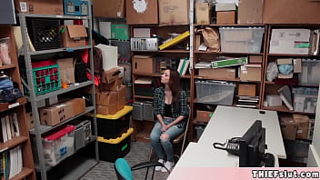 Preview 1 of Gavti Sexy Video - Skinny and long legged teenie shoplifter