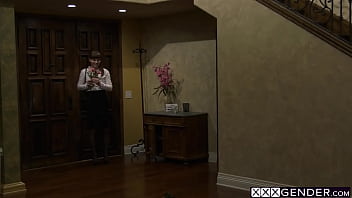 Preview 3 of Stranger Girl Public - Guy only wanted shemales Natalie Mars tight asshole and her big hard dick