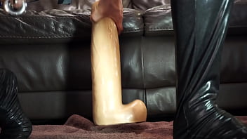 Preview 3 of Nia Jax Fucking Videos - Huge dildo anal masturbation with TSX Toys Homo Gigantus