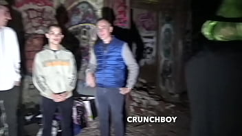 Preview 2 of Hoben - Amazing porn fuck bareback in the night in HALLOWEEN during the night ceremony Crunchboy