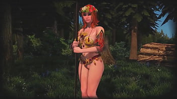 Preview 1 of Jabardasth Xx - Hot Shemale Fairy Fucks Amazon in the Forest - 3D Animated Cartoon Futanari Sex