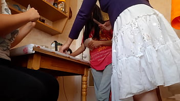 Preview 1 of Xxx Video In 1 Minets - Fucked my step sister&#039_s girlfriend while step sister was on the phone outside the door - Lesbian Illusion Girls