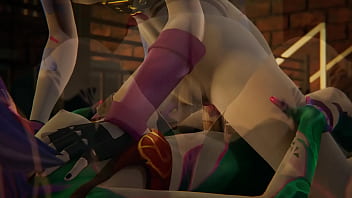 Preview 3 of Aria Alexander Waaaake Up Porn - League of Legends Futa - Jinx gets creampied by Neeko