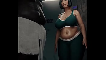 Preview 1 of Wwe Girls Bf - FAT BLACK MEN FUCK GIRL BIG TITS 3D GENERAL BUTCH 2021 KAREN MAMA