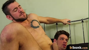 Preview 3 of Xxx Actr - Fight turns into bisex trio with two hot studs