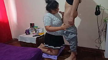 Preview 1 of Mam And Papa - Mi Compa&ntilde_era De Cuarto Es Ninfomana,  Desde que Llego Solo Quiere Ser Follada Me saca toda la leche siempre