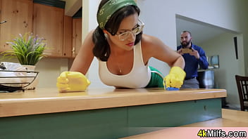 Preview 1 of Milf Teen Threesomr - Lets fuck the new busty MILF housemaid