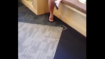 Preview 1 of Sex Anmils - Library candid feet by the window