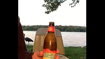 Preview 1 of Bina Adni - Horny joeyd outdoors drinking shooting water out of his butt queefing