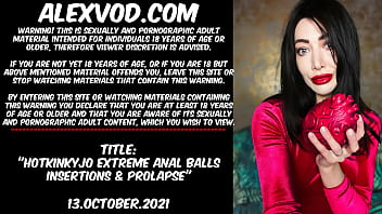 Preview 1 of Miss Hijab Hyper Project 14 - Hotkinkyjo extreme anal balls insertions &amp_ prolapse