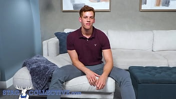 Preview 1 of Gracel Avi - Freckled Ginger Jock Strokes His Big Dick In First Solo - StagCollective