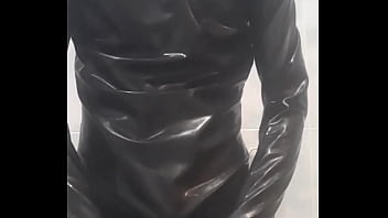 Preview 4 of South Indian New Sex - guy in latex leotard and swimcap