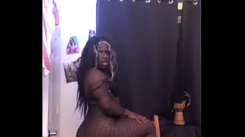 Preview 3 of Muslim Sexy Arbi Chut - Crossdressing Sissy SLUT in Fishnet Tights Shaking Big Black ASS