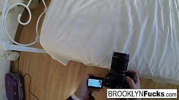 Preview 4 of Jepunese Mom - Hot babe Brooklyn puts a purple toy in her pink pussy