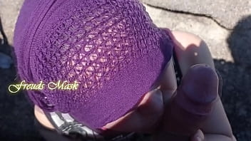 Preview 4 of Asian Girl Giving A Fuck - PEQUE&Ntilde_A PELIRROJA con culo GRANDE hace un oral sucio en la PLAYA! AMATEUR