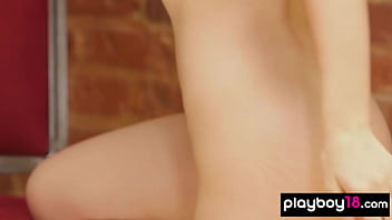 Preview 4 of Small Little Gurl - Big boobed Rita Young showing her ruffled panties and all natural shapes