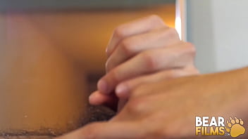 Preview 3 of Pshto Xxx - BEARFILMS Blindfolded Gay Bear Avi Strider Masturbates Solo