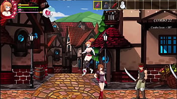 Preview 3 of Bokep 2 Lawan 1 - Hentai game &quot_Atelier Tia&quot_ Beautiful anime girl with big breasts has sex on the street with some men.