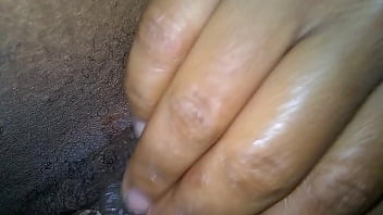 Preview 3 of Bbc Kristall - Ebony babe Alundra pushes Glass Toy Deep Inside