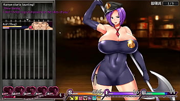 Preview 2 of Susy S - Karryn&#039_s Prison [RPG Hentai game] Ep.4 Warden first handjob after being strip off by prisoners
