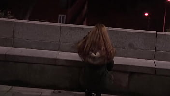 Preview 1 of Pthr North - NAKED IN THE STREET! Slutty teen babe looks for dudes to fuck in public