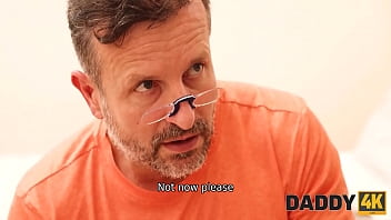 Preview 1 of Hoshisaki Saira - DADDY4K. Dude is playing games while daddy satisfies his girlfriend