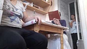 Preview 1 of Pure Desi Muslim Porn - While my girlfriend is reading a book,  my roommate licks my pussy - Lesbian Illusion Girls