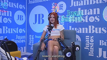 Preview 1 of Emo Girl Gangbang - Megan Russo small redhead rides cock and vibrating machine in porn casting - Juan Bustos Podcast