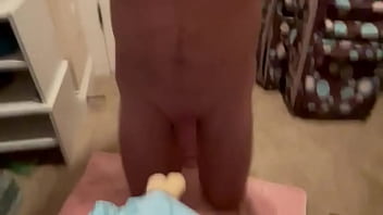 Preview 2 of Full Saxxi Video - Pumped Cock Cums 3 times Fleshlightman1000